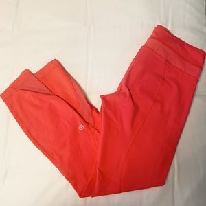 Lulu lemon hot pink mesh leggings, with adjustable waste band